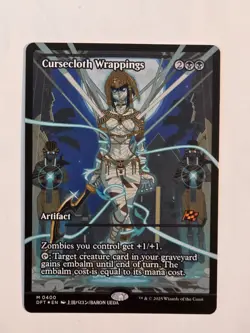 Cursecloth Wrappings - M0400 Foil (Showcase) - Aetherdrift - MTG - NM - Image 1