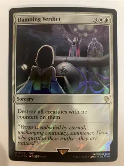 Damning Verdict (Surge Foil) 0239 (NM) Final Fantasy FIC Magic MTG - Image 1