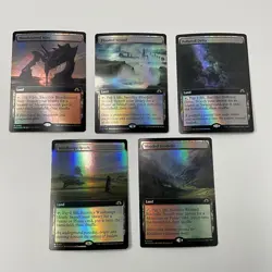 MTG Set Of 5 Fetch Lands *Foil* Extended Art Modern Horizons 3 MT/NM Free Ship - Image 1