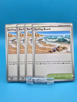 4x Surfing Beach 129/132 Mega Evolution Pokemon Playset x4 - Image 1