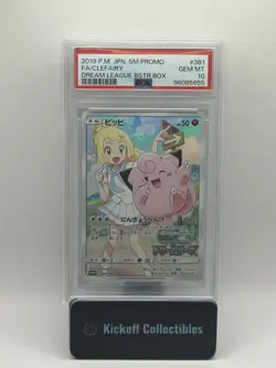 Lillie's Clefairy Pokemon 2019 Dream League Promo Japanese 381/SM-P PSA 10 - Image 1