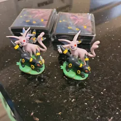 (2) Umbreon & Espeon. Pokemon Prismatic Premium Collection Sleeves, Figure, Pin - Image 2