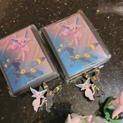 (2) Umbreon & Espeon. Pokemon Prismatic Premium Collection Sleeves, Figure, Pin - Image 3