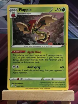 Pokemon - Flapple 022/192 - Rebel Clash Holo Rare - EB Games Stamp - NM - Image 1