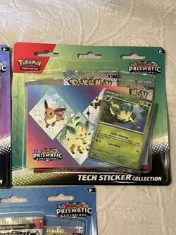 Pokemon TCG Prismatic Evolutions Tech Sticker Collection Blister Set of 3 Sealed - Image 4