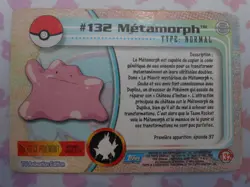 METAMORPH #132 - TOPPS TV ANIMATION EDITION 1999 - CARTE POKEMON - BON ETAT - Image 4