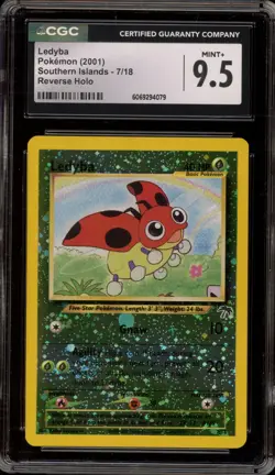 Pokemon Ledyba Southern Islands Reverse Holo Promo #7 CGC 9.5 - Image 1