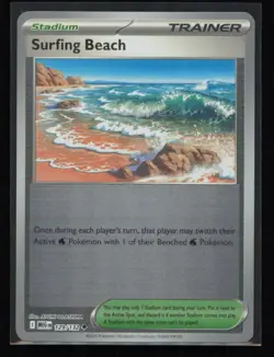 Surfing Beach 129/132 Pokemon Mega Evolution Uncommon Near Mint Reverse Holo - Image 1
