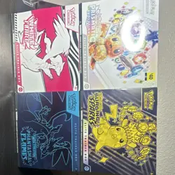 Pokemon ETB Lot of 4 White Flame Prismatic Evolutions Phantasm Flames Surging S. - Image 1