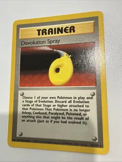 Pokemon TCG Devolution Spray Base Set 72/102 Regular 1st Edition Rare - Image 1