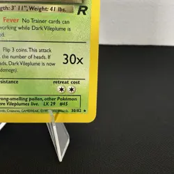 Pokemon Dark Vileplume TCG 30/82 Non-Holo Rare Team Rocket - Image 4