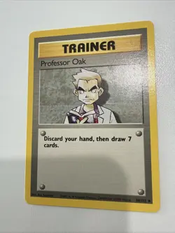 Pokemon TCG Professor Oak Base Set 88/102 Regular 1st Edition Uncommon - Image 1