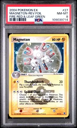 Magneton 27/112 PSA 8 Fire Red & Leaf Green Reverse Holo Pokemon 2004 - Image 1