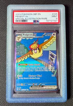 Pokemon Pidgeot EX 225 Obsidian Flames PSA 9 MINT - Image 1