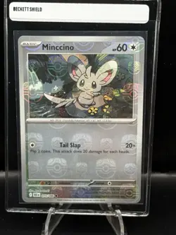 Pokemon TCG Minccino 075/086 Black Bolt Master Ball Pattern Holo - Image 1