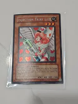 Yugioh Injection Fairy Lily LOD-100 Secret Rare LP - Image 1