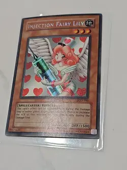 Yugioh Injection Fairy Lily LOD-100 Secret Rare LP - Image 2