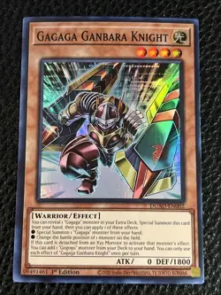 Gagaga Ganbara Knight DUAD-EN002 Yugioh 1st Ed. (New) Super Rare - Image 1