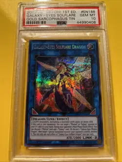 YuGiOh GALAXY-EYES SOLFLARE DRAGON #MP19-EN188🔥PSA 10🔥1st ED-2019 SECRET RARE - Image 2
