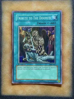 Yugioh Tribute To The Doomed MRD-057 Super Rare 1st Ed MP - Image 1