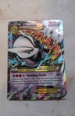 Mewtwo Mega EX Ultra Rare Holo Card 63/162 XY: Breakthrough Pokemon TCG NM - Image 1