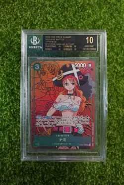 BGS 10 Pristine Black One Piece Japanese Paramount War NAMI ALT ART OP02-036 - Image 1