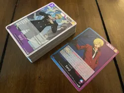 Sanji Blue Purple Straw hat OP12 Complete Deck - One Piece TCG Ready To Play - Image 1