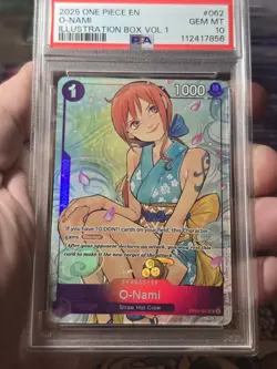 O-Nami Illustration Box PSA 10 Vol. 1 Promo OP05-062 One Piece English Foil - Image 1