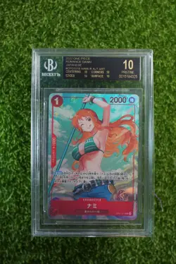 BGS 10 Pristine Black One Piece Japanese Romance Dawn NAMI ALT ART OP01 016 - Image 1