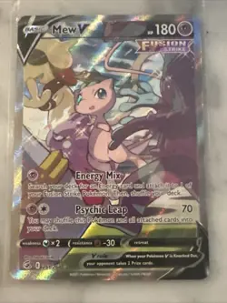 Pokemon TCG Mew V Alternate Full Art Holo Rare Card 251/264 Fusion Strike NM M - Image 3