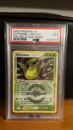 Pokemon TCG Reverse Holo Rare Victreebel 2004 EX Fire Red & Leaf Green PSA 9 - Image 1