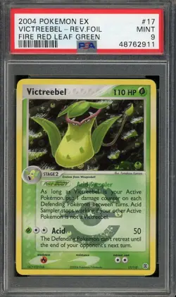 2004 PSA 9 Graded Pokemon 17/112 Victreebel Reverse Holo EX Fire Red Leaf Green - Image 1