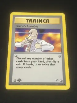 Blaine's Gamble NM 1st Edition Gym Heroes 121/132 Pokemon TCG Regular - Image 1