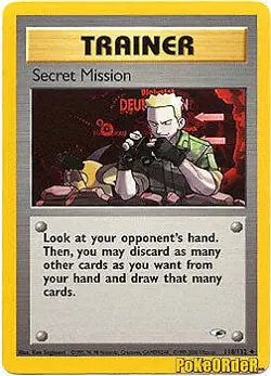 Pokemon Gym Heroes Card 118/132 Secret Mission - Image 1