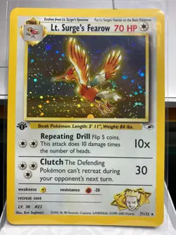 1st Edition - 1999-2000 WOTC Vintage Pokemon TCG Gym Heroes /132 Card New - Image 3