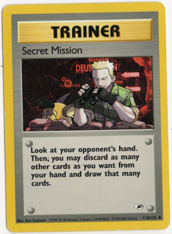 Secret Mission 118/132 Gym Heroes Pokemon Card - Image 1