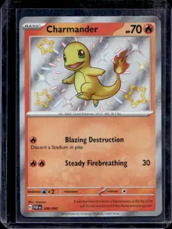 2024 Pokemon SV Paldean Fates PAF EN Charmander Holo #109/091 - Image 1