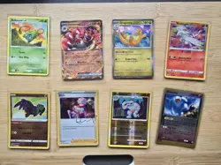 Pokemon Card Lot of 8 Cards Dragonite, Bulbasaur, Machoke, Wabafet - Image 1