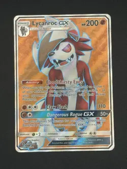 Lycanroc GX 138/145 Full Art Guardians Rising Holo Pokemon Card TCG Ultra Rare - Image 1