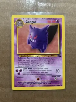 Pokemon TCG Gengar Fossil Card 20/62 Unlimited Regular Rare LP - Image 1