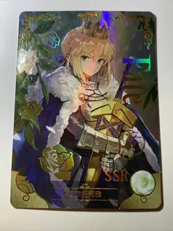 Artoria Pendragon Fate FGO Foil NS-10 SSR 1 Goddess Story Anime Waifu Card Girl - Image 1