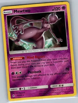 Mewtwo 75/214 Reverse Holo SM - Unbroken Bonds - Pokemon Card - NM - Image 1