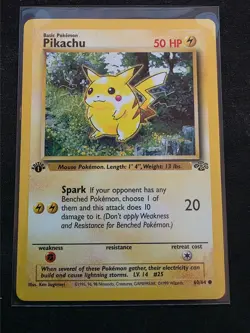 1999 Pokemon WOTC PIKACHU Jungle Set 1ST EDITION Common Card 60/64 NM! - Image 3