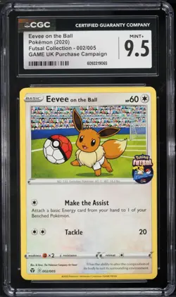 CGC 9.5 Eevee On The Ball Futsal Promo 2020 Pokemon Card #002 - Image 1