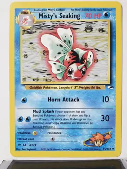 Misty's Seaking 55/132 - VLP / NM - Gym Heroes Pokemon Card $2 Flat Shipping - Image 1