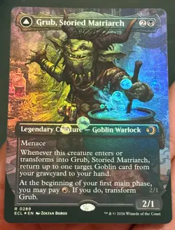 Grub, Storied Matriarch R0289 (Borderless) Foil MTG Lorwyn Eclipsed NM/M - Image 1