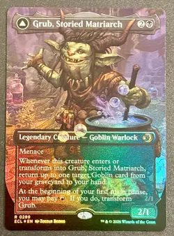 Grub, Storied Matriarch R0289 (Borderless) Foil MTG Lorwyn Eclipsed NM/M - Image 2