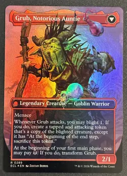 Grub, Storied Matriarch R0289 (Borderless) Foil MTG Lorwyn Eclipsed NM/M - Image 3