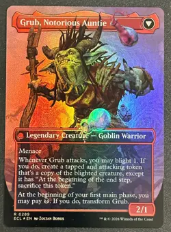 Grub, Storied Matriarch R0289 (Borderless) Foil MTG Lorwyn Eclipsed NM/M - Image 4