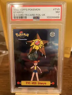 1999 TOPPS POKEMON SERIES 1 CHARACTER CARDS STARYU S.1 CHRCTR.CARD-FOIL-UK POP 5 - Image 1